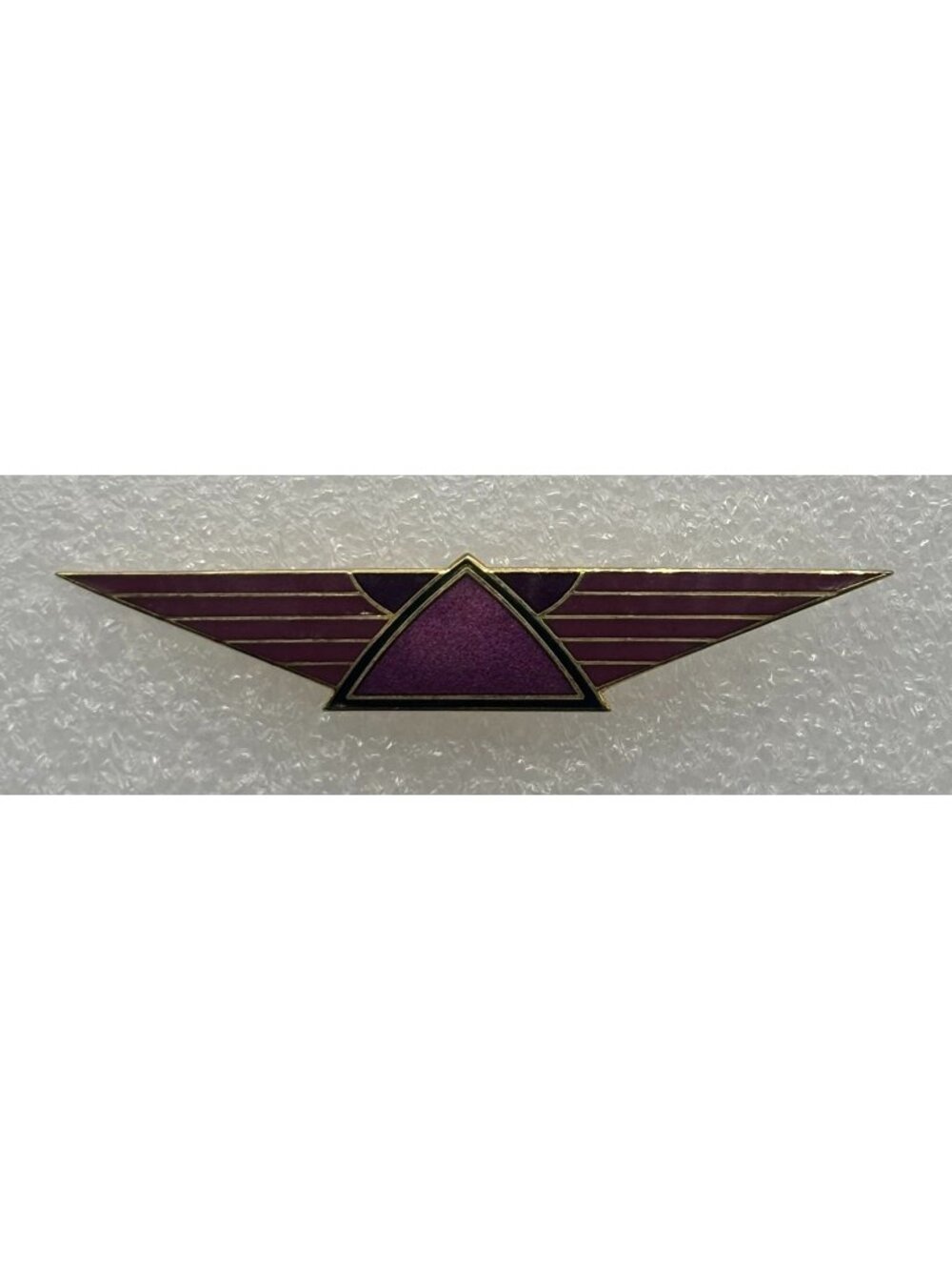 Vintage Isle of Skye Cloisonne Brooch Art Deco-Style Purple Enamel and Gold-Tone